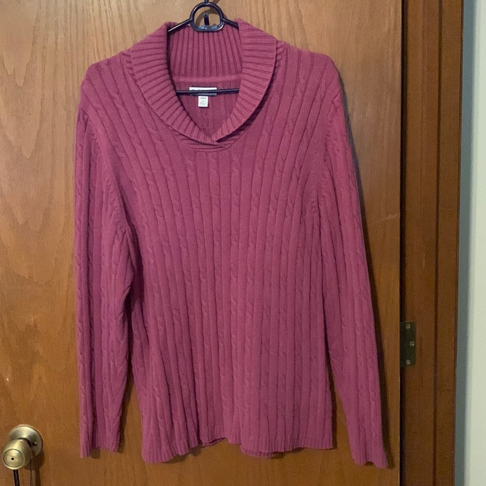Women’s Fuchsia Pullover Sweater-Size 1X